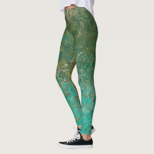 Ocean Inspired Alcohol Ink Abstract Leggings