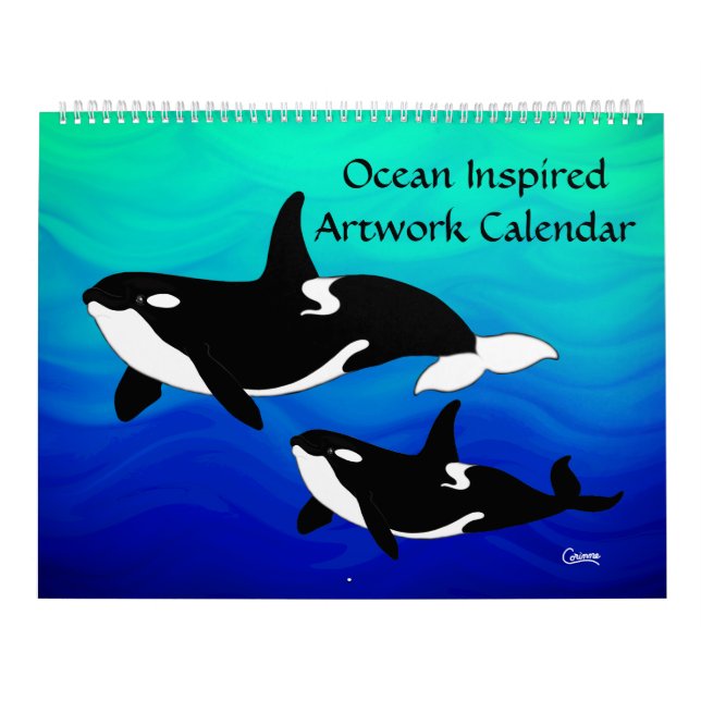 Ocean Inspired Artwork - Large Calendar (Cover)