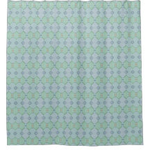 Ocean-Inspired Blue and Green Shower Curtain