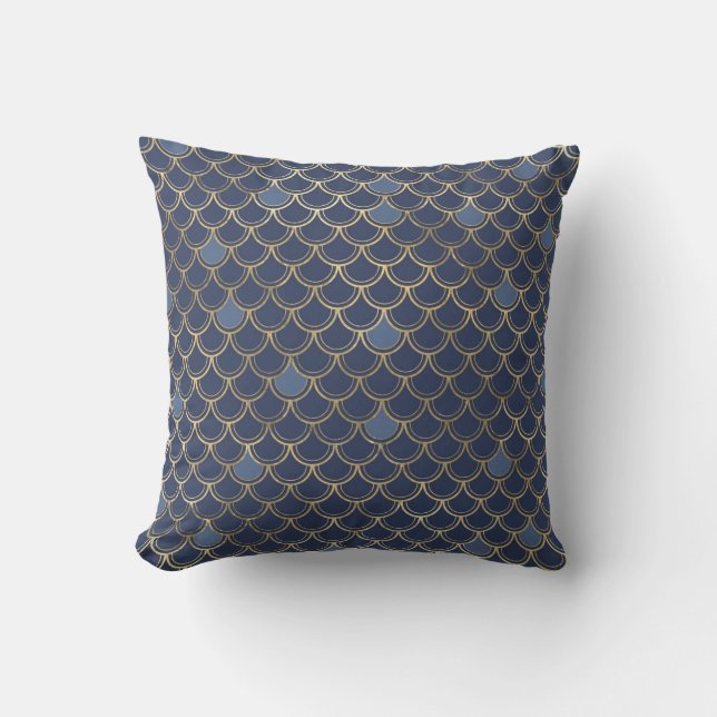 "Ocean Inspired Paper" "Fantasy Mermaid Background Throw Pillow (Front)