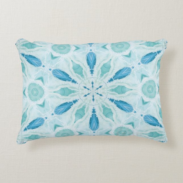 Ocean inspired reversible accent pillow (Front)