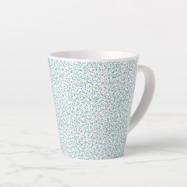 Ocean Inspired Speckled Dots  Latte Mug (Right Angle)