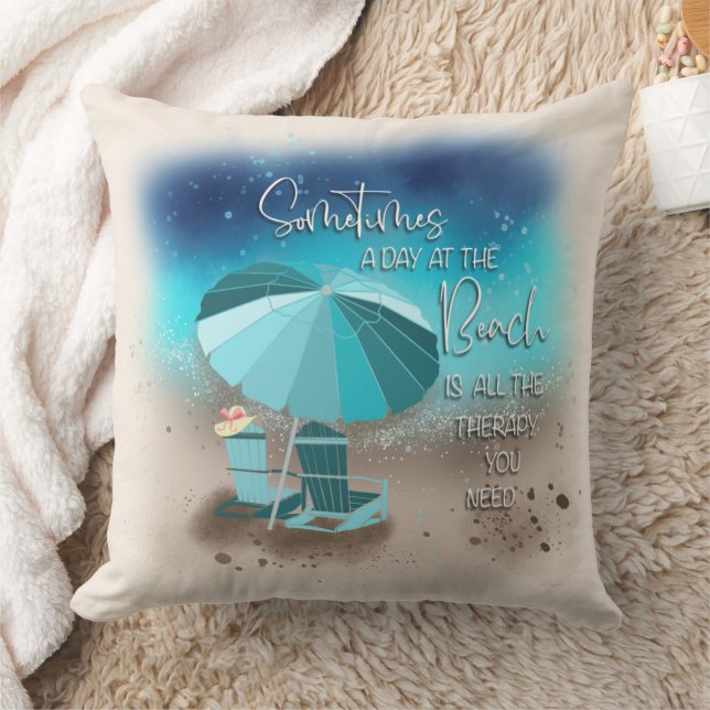 Ocean-inspired Throw Pillow (Blanket)