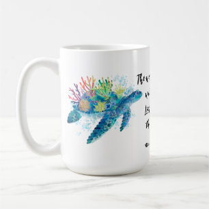 Ocean-Inspired Watercolor Coffee Mug