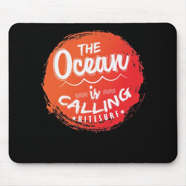 Ocean Is Calling Mouse Pad (Front)