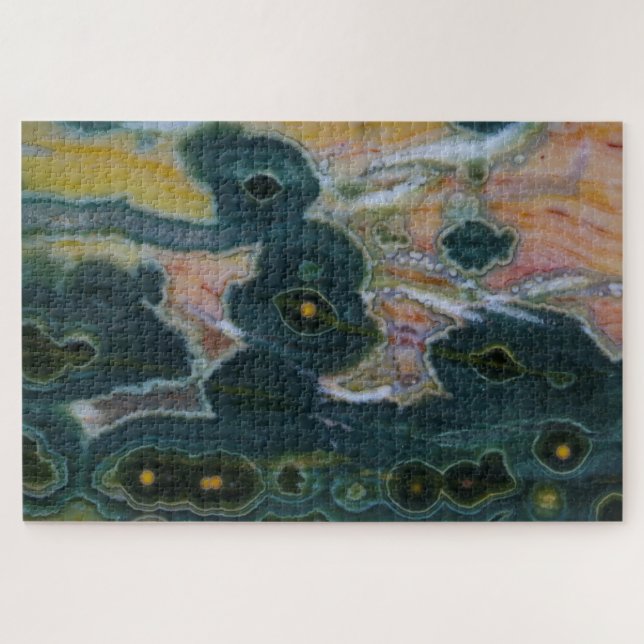 Ocean Jasper Slab Jigsaw Puzzle (Horizontal)