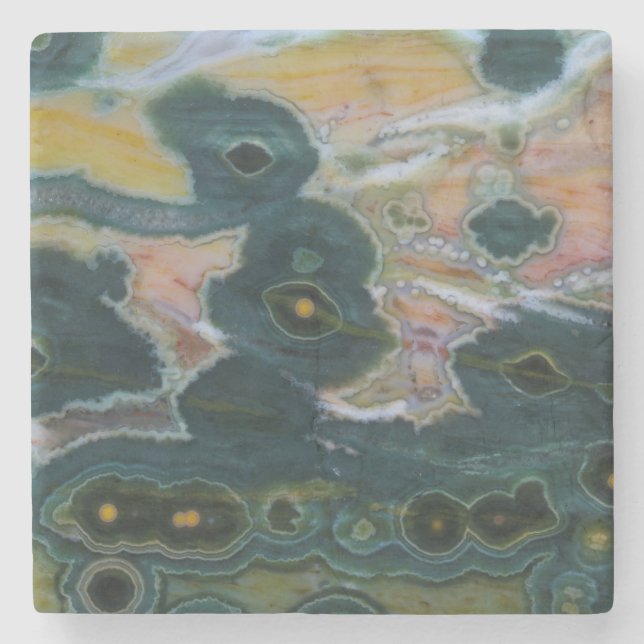 Ocean Jasper Slab Stone Coaster (Front)