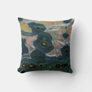 Ocean Jasper Slab Throw Pillow