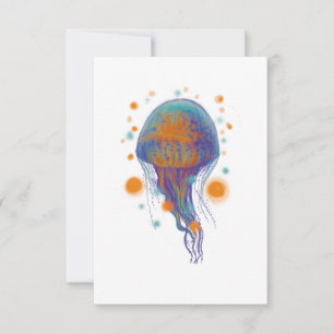 ocean jellyfish thank you card
