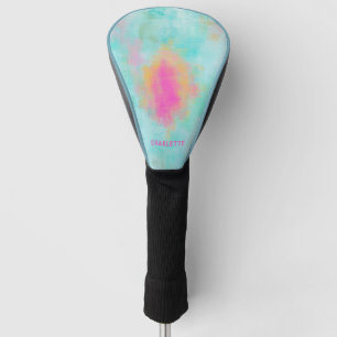Ocean Joyride - Blue Turquoise Abstract Art  Golf Head Cover