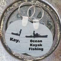 Ocean Kayak Fishing Black Silhouette Kayaking Blue