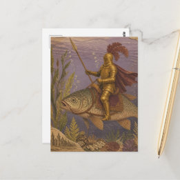 Ocean Knight Fantasy Postcard
