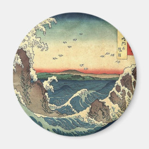 ocean landscape japanese Ukiyo-e great wave Magnet