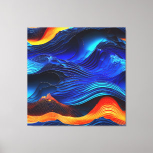 Ocean Lava "Aquaflame" Canvas Print
