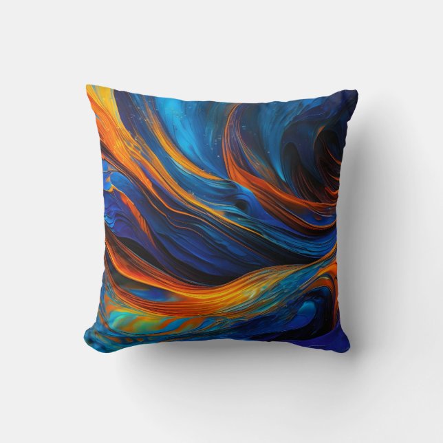Ocean Lava "Astralswirl" Throw Pillow (Front)