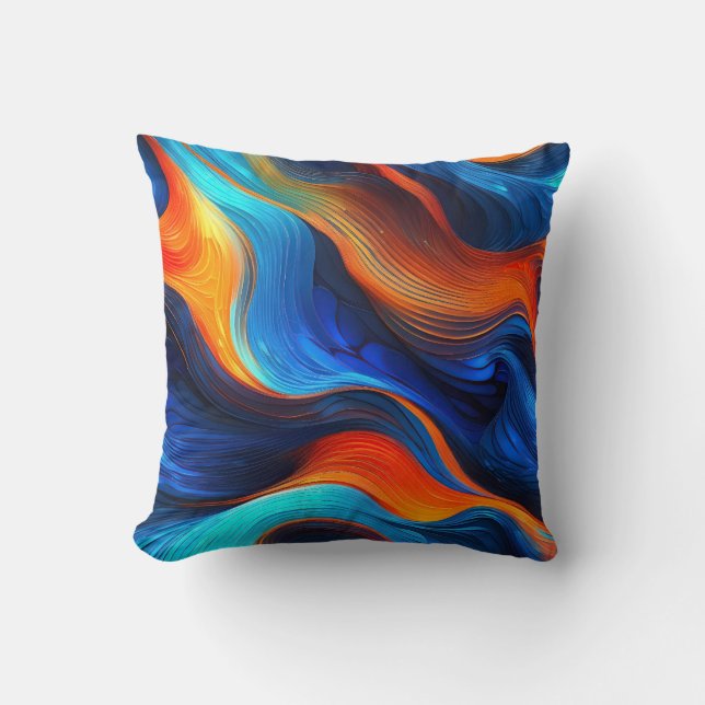 Ocean Lava "Oceanforge" Throw Pillow (Front)