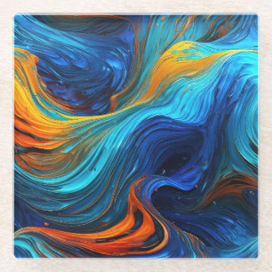 Ocean Lava "Tempestial" Glass Coaster