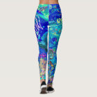 Ocean leggings, turtle leggings, fish leggings,