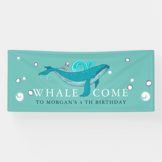 Ocean Life | Bannière d'anniversaire (Horizontal)