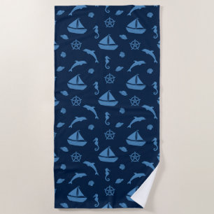 ocean life beach towel