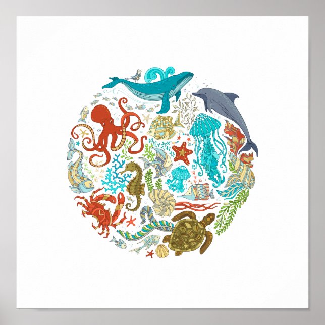 Ocean Life | Decorative Poster (Front)