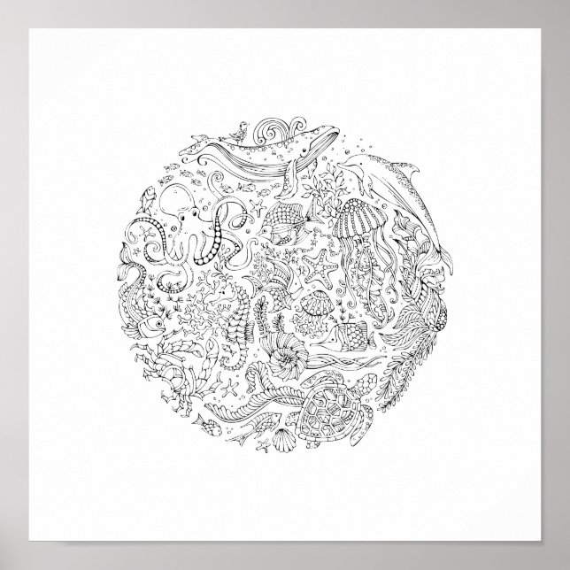 Ocean Life | Decorative Poster (Front)