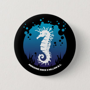 Ocean Life Graphic Design - Seahorses 2 Inch Round Button