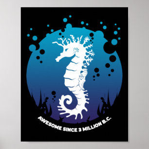 Ocean Life Graphic Design - Seahorses Poster