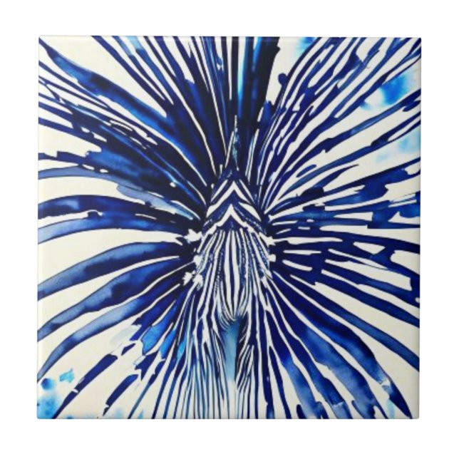 Ocean life lionfish tile (Front)