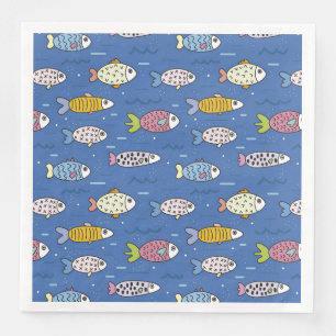 ocean life paper napkins 