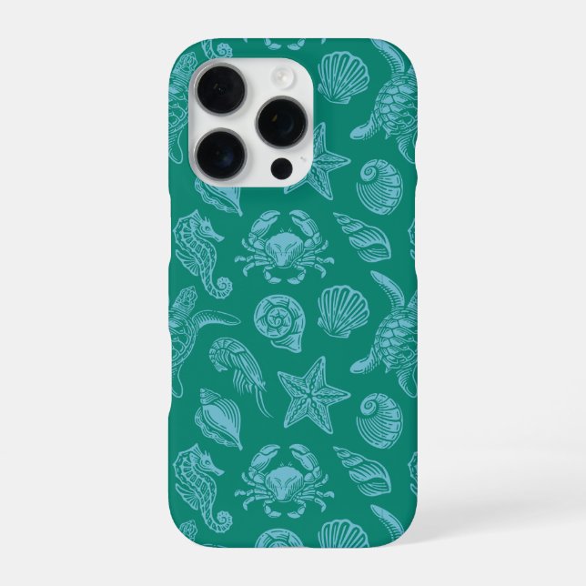 Ocean Life Pattern - Sea Aesthetic  iPhone Case (Back)