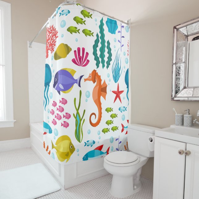 Ocean life pattern with sea animals (In Situ)