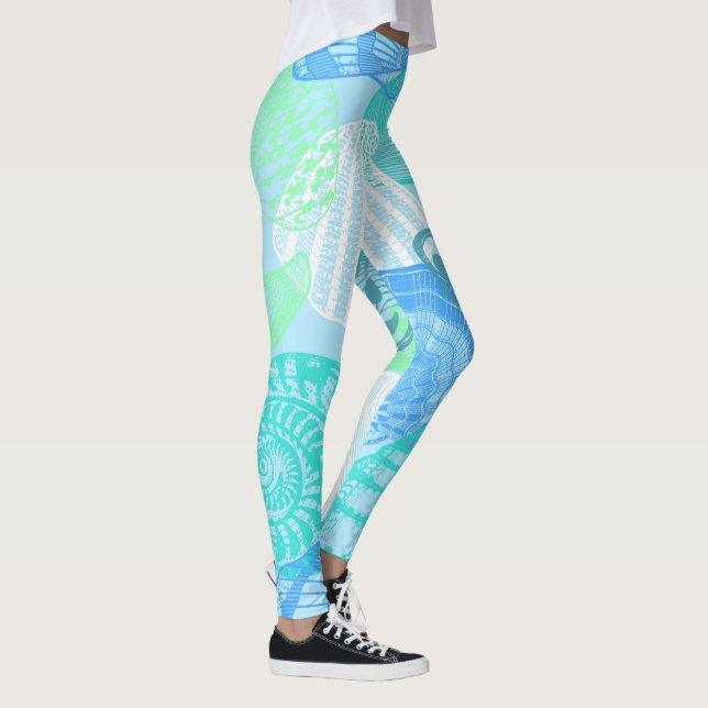 Ocean Life Seamless Pattern Leggings  (Right)