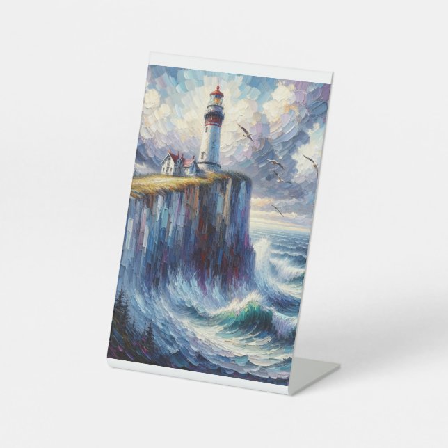 Ocean Lighthouse Tabletop Sign (Front)