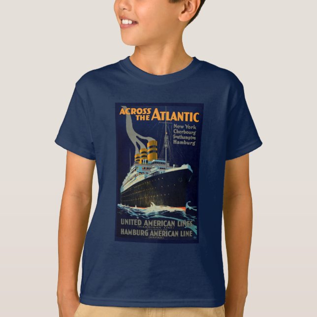 OCEAN LINER EUROPE AMERICA T-Shirt (Front)