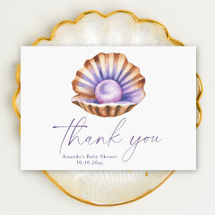 Ocean Little Pearl Baby Shower Thank you