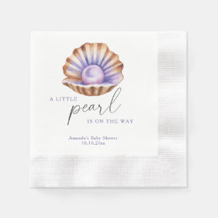 Ocean Little Pearl Under The Sea Baby Shower Napkin