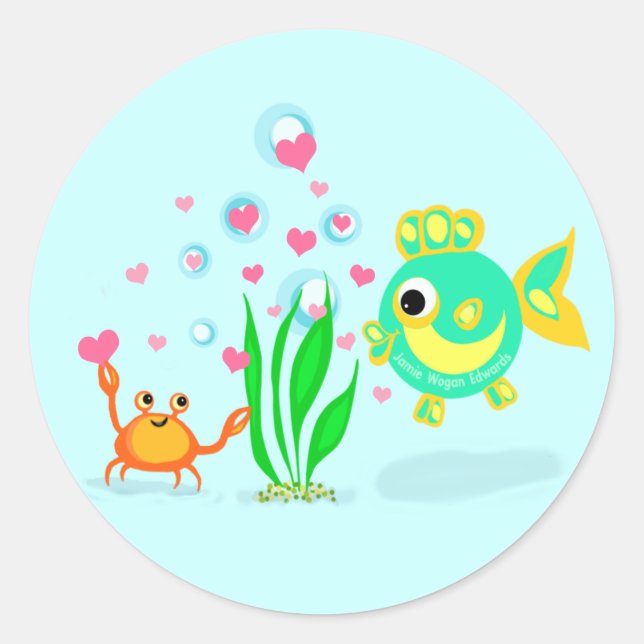 Ocean Love Beach Stickers (Front)