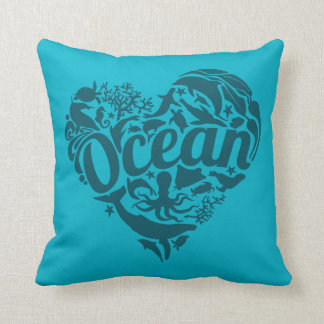 Ocean Love Throw Pillow