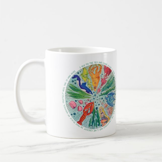 Ocean Lover's Mandala Mug (Left)