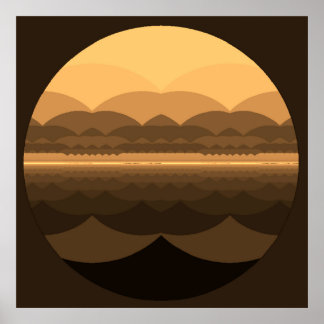 Ocean Mandala. Impression du paysage fractal.