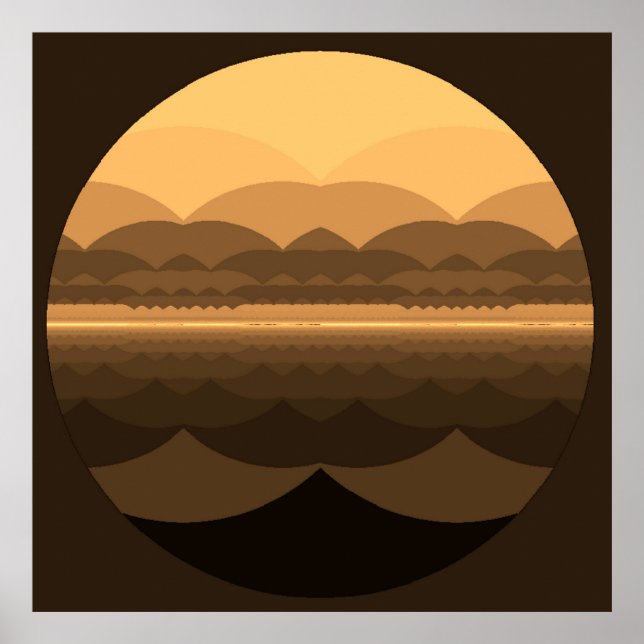 Ocean Mandala. Impression du paysage fractal. (Devant)