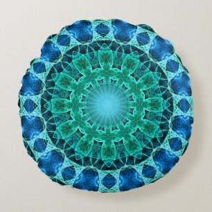 Ocean Mandala Round Pillow
