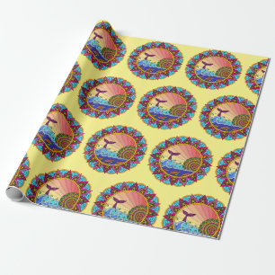 ocean mandala wrapping paper