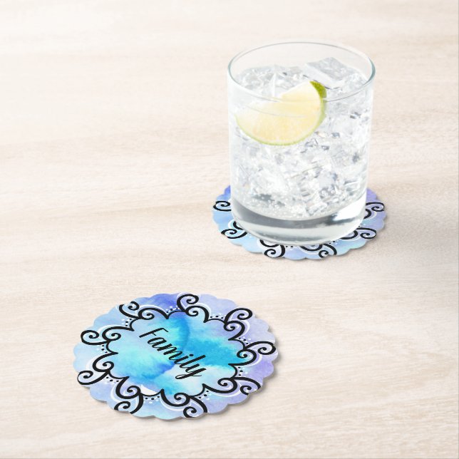 Ocean Medallion Paper Coaster (Insitu)