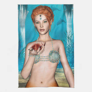 Ocean Mermaid Kitchen Towel