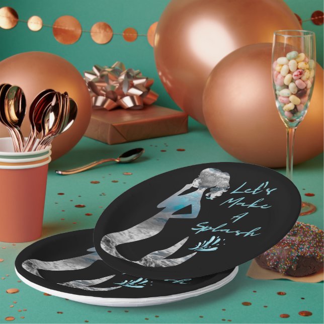 Ocean Mermaid Let's Make A Splash Paper Plate (Multi)