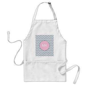 Ocean Mist Chevron Pattern Standard Apron