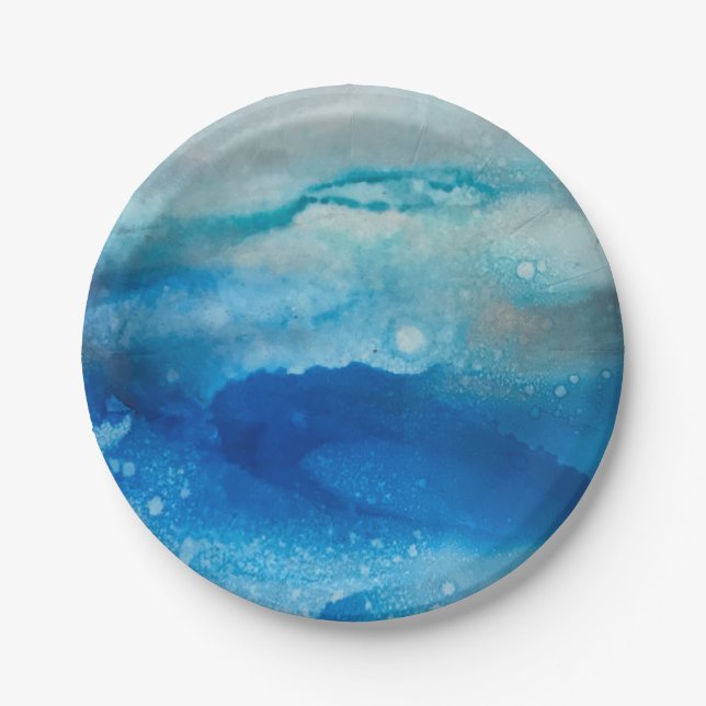 Ocean Moods Paper Plates | Style #5 | Beachy Vibes (Front)