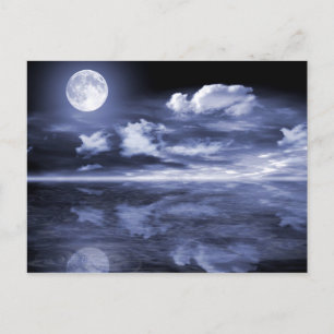 Ocean Moon Reflection Postcard